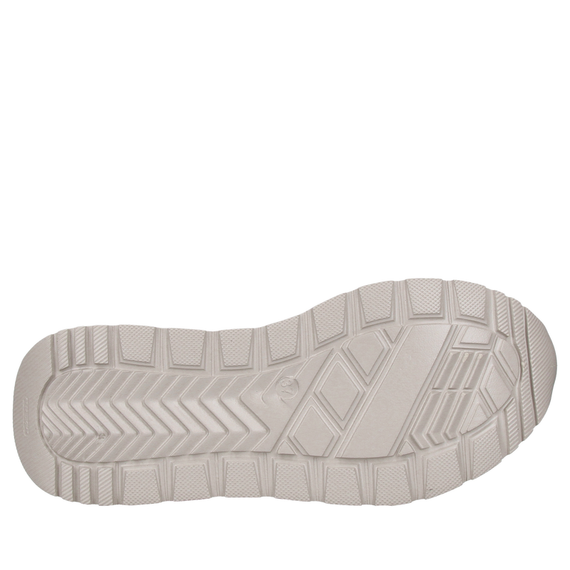 Beżowe sportowe sneakersy na klinie ze skóry naturalnej