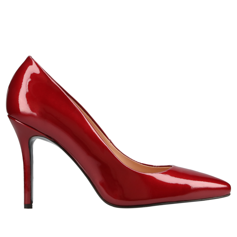 Bordowe szpilki Naomi, Conhpol Bis - polska produkcja, Szpilki, BI4439-01, Konopka Shoes