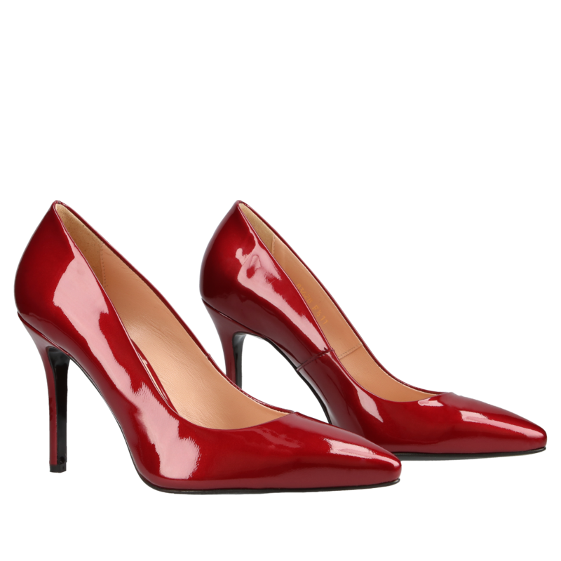 Bordowe szpilki Naomi, Conhpol Bis - polska produkcja, Szpilki, BI4439-01, Konopka Shoes