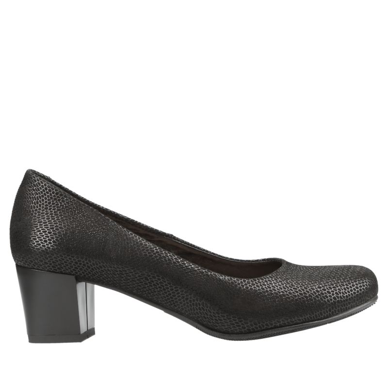 Czarne czółenka Elizabeth, Conhpol Relax- polska produkcja, Czółenka, RE0166-04, Konopka Shoes