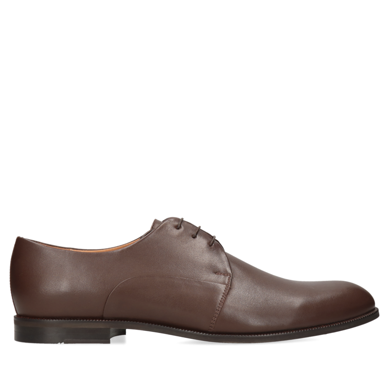 Brązowe półbuty John, Conhpol - polska produkcja, Derby, CE5301-02, Konopka Shoes