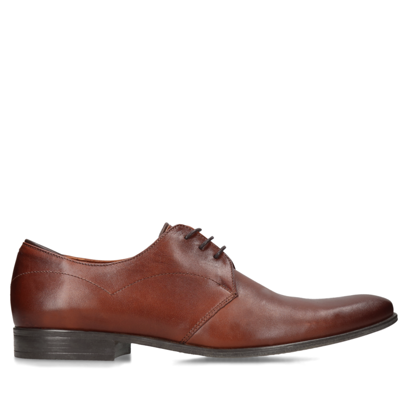 Brązowe półbuty Raf, Conhpol - polska produkcja, Derby, CE5866-01, Konopka Shoes